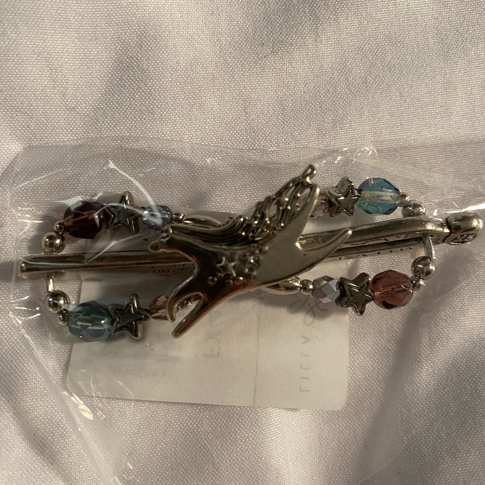 Lilla Rose Kim Flexi Clip Hair Styling Silver Tone Running Horse XS New